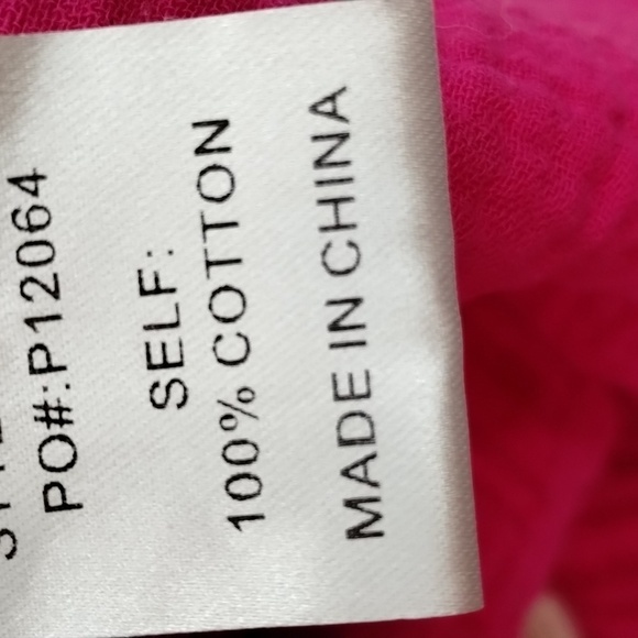 BiBi 3 Tiered Gauze Color Block Dress Size XL Pink - Picture 9 of 9